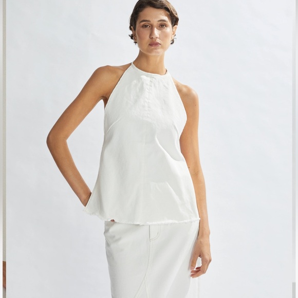 One Mile Harley Denim Skirt and Halter Top - Picture 5 of 10